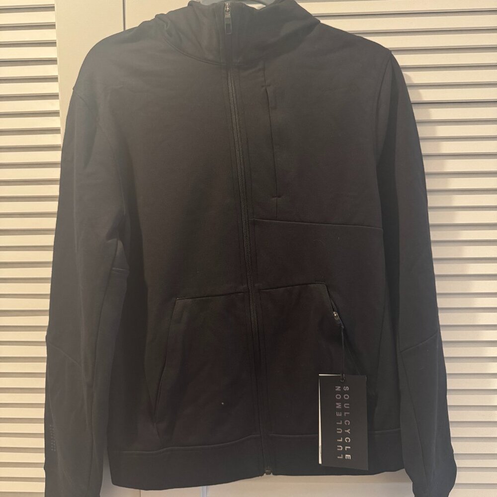 Small black Lululemon X Soulcycle City Sweat zip hoodie thermal